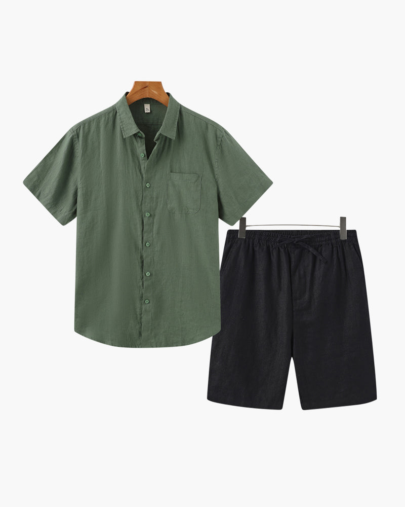 Combo Old Money de Lino (Pantalones Cortos)