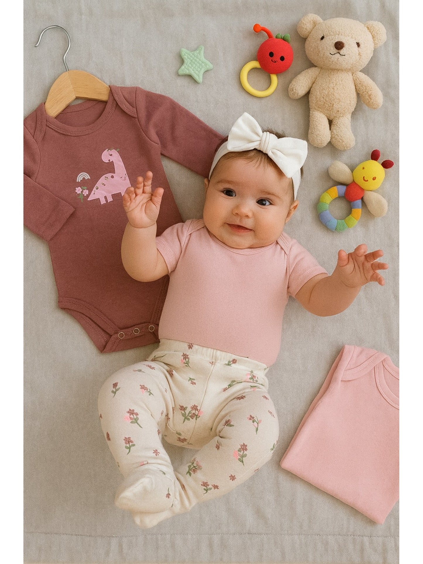 Conjunto De 3 Piezas Pañaleros Y Pantalón Dinosaurio