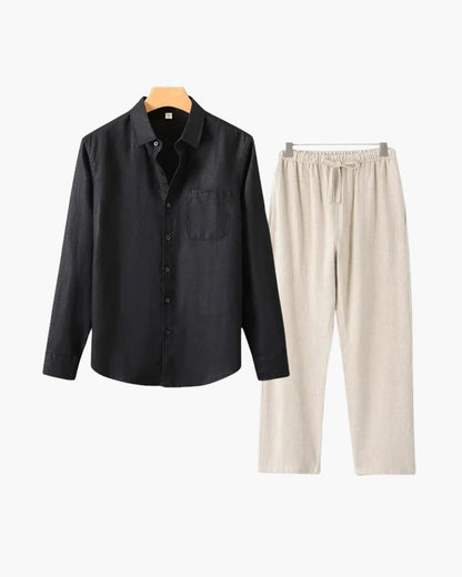 Combo Old Money de Lino (Manga Larga)