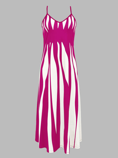 SophiaShades Women's Striped Maxi Dress – Effortless Elegance