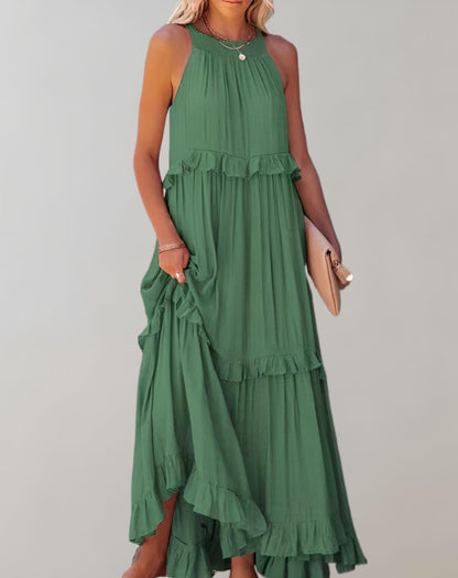 FleurFlow Sleeveless Maxi Dress for Women – Light and Airy Summer Fabric