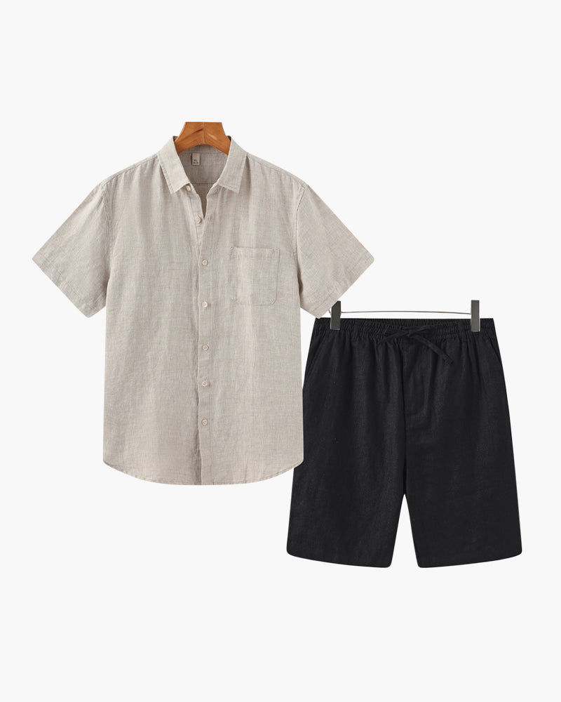 Combo Old Money de Lino (Pantalones Cortos)