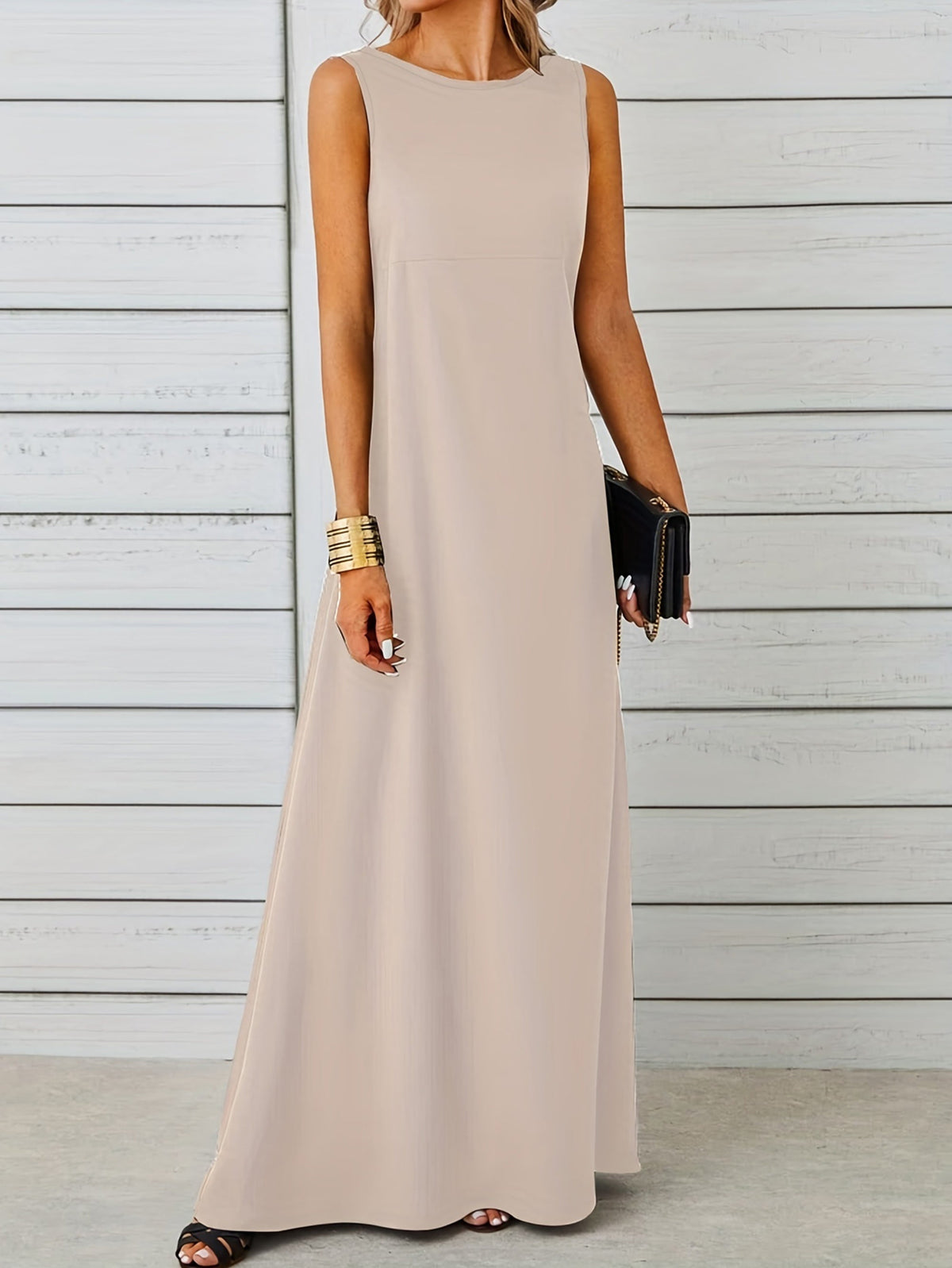 LinaElegance Women's Sleeveless Maxi Dress for Any Occasion