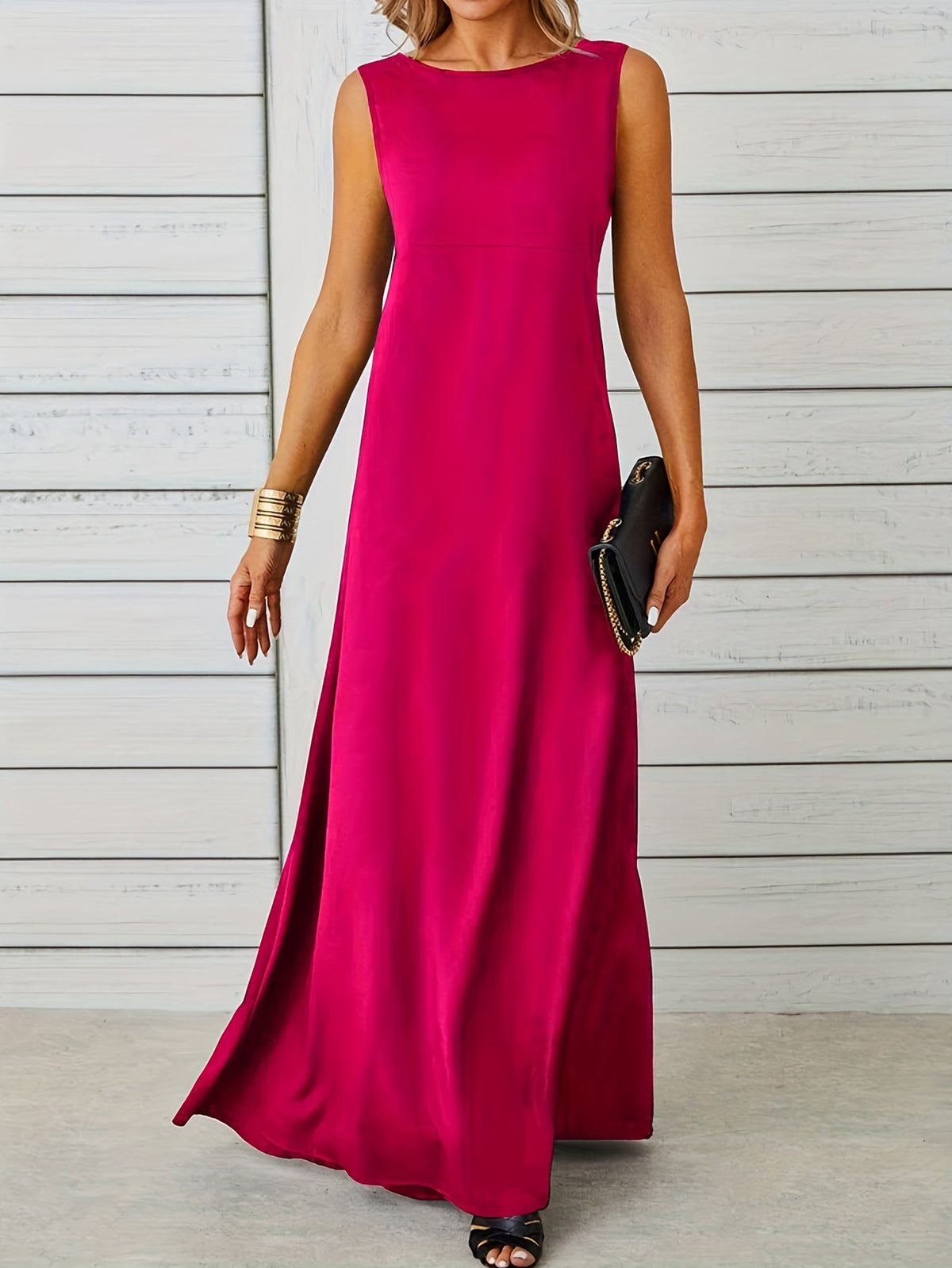 LinaElegance Women's Sleeveless Maxi Dress for Any Occasion
