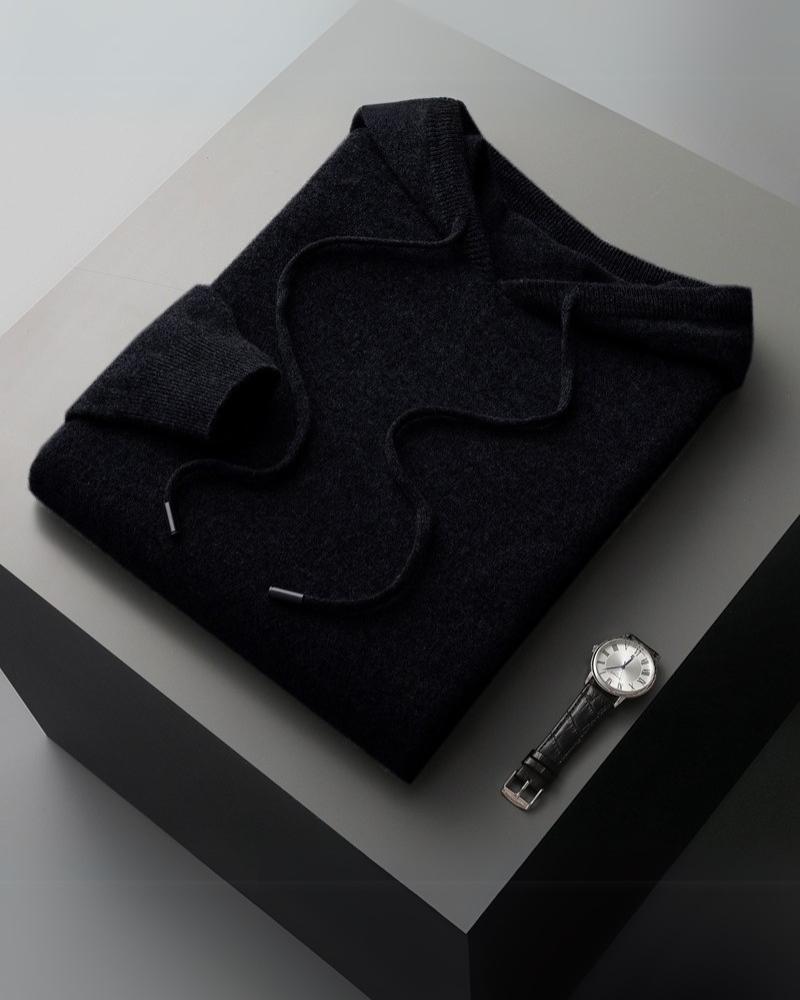 Sudadera con capucha 100% Cachemira