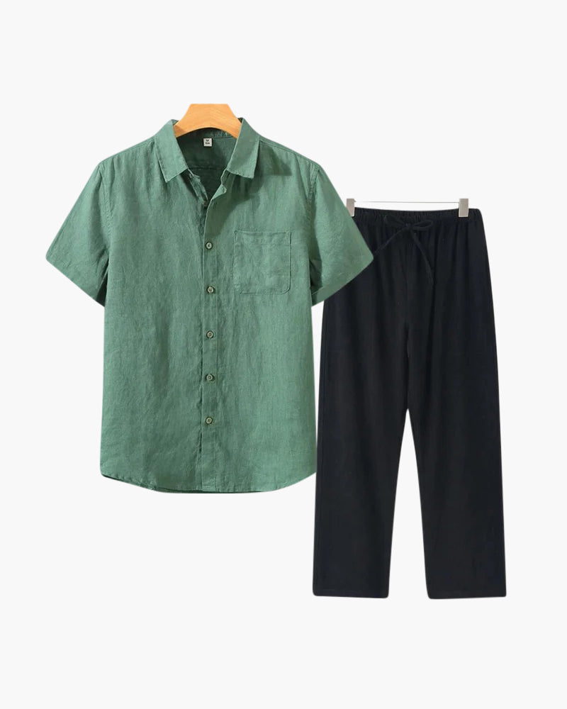 Conjunto Old Money de Lino (Manga Corta)