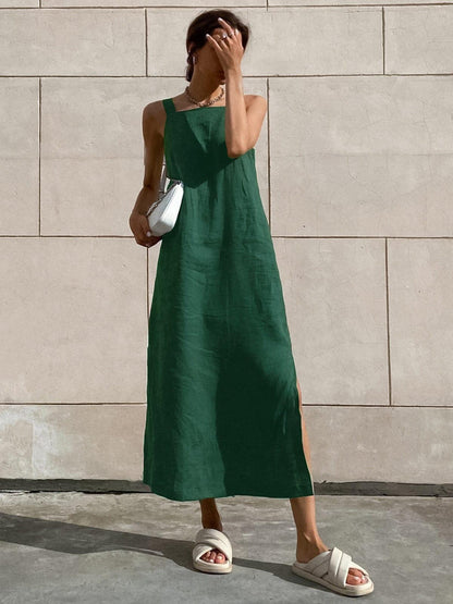 EllaBelle Elegant Cotton Bohemian Maxi Dress for Women