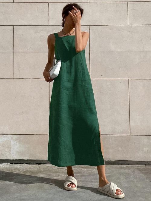 EllaBelle Elegant Cotton Bohemian Maxi Dress for Women