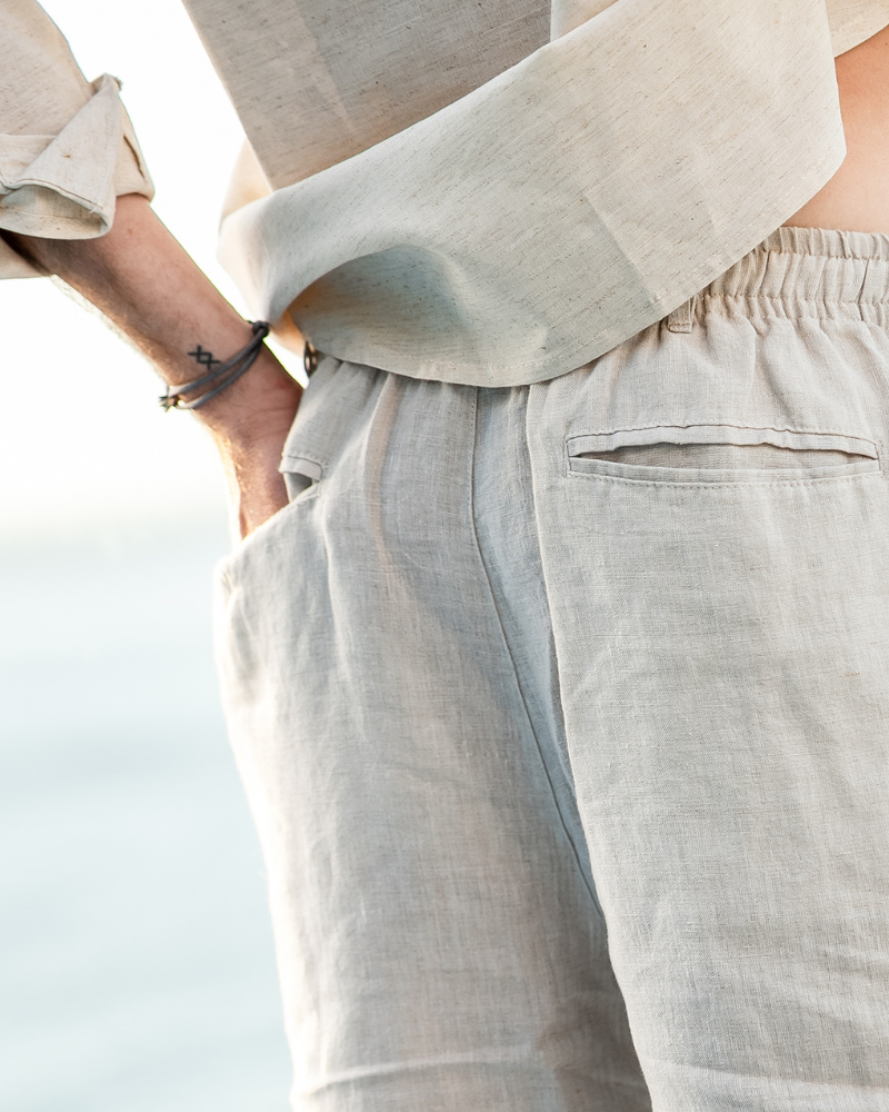 Casablanca - Pantalones Cortos de Lino Premium