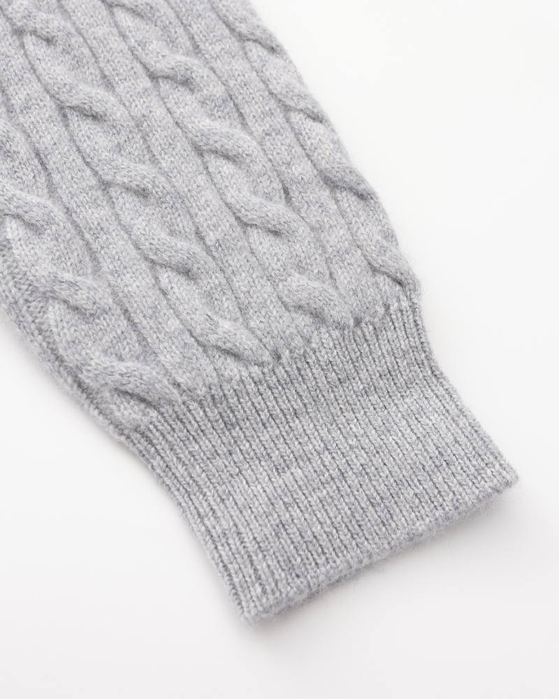 Polo de Cashmere 100% Tejido con Media Cremallera