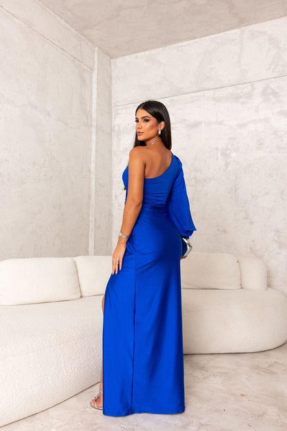 LuxeGala Satin Evening Dress for Timeless Elegance