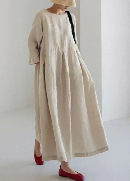 LunaWear Vibrant Cotton Maxi Dress in Patchwork Boho Style