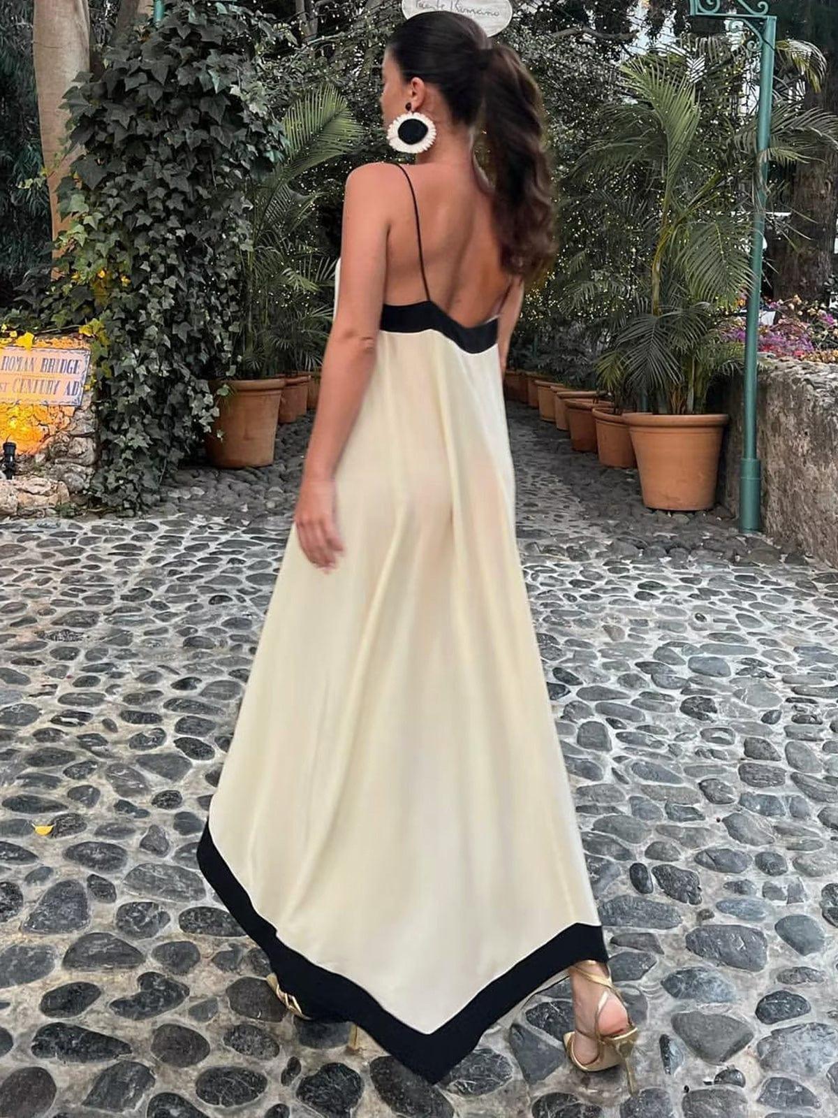 SophiaGrace Chic V-Neck Maxi Dress for Women
