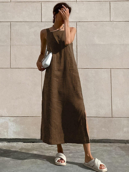 EllaBelle Elegant Cotton Bohemian Maxi Dress for Women