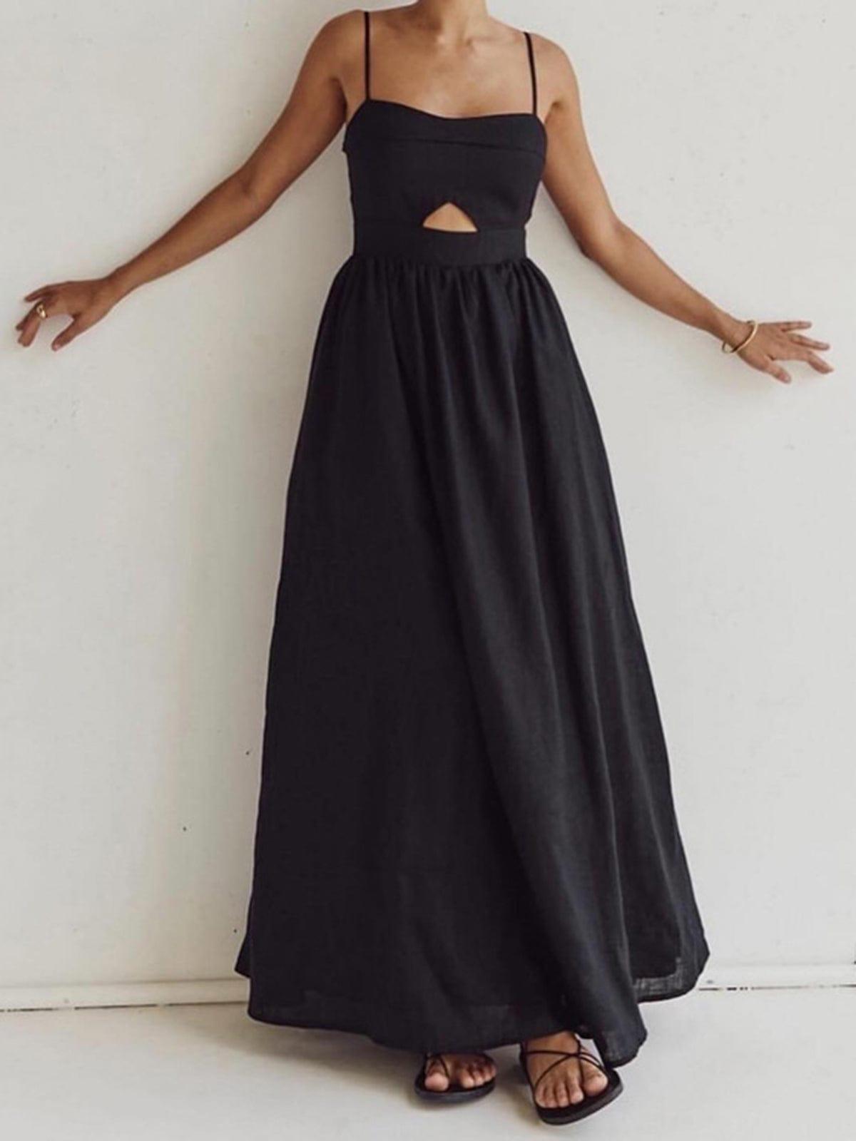 BellaChic Women's Open-Back Elegant Maxi Dress for Special Occasions