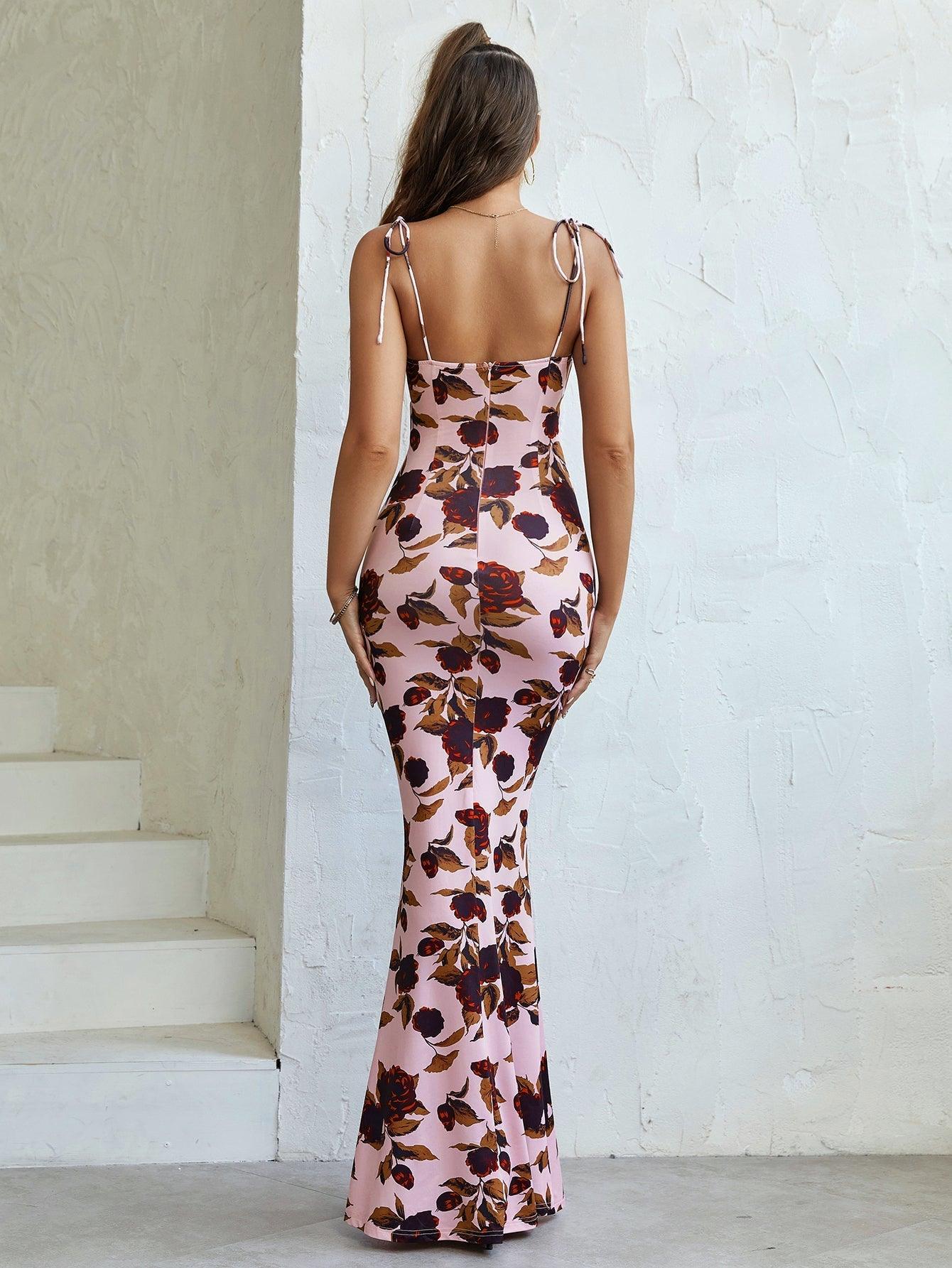 PetalChic Women's Sleeveless Floral Maxi Dress