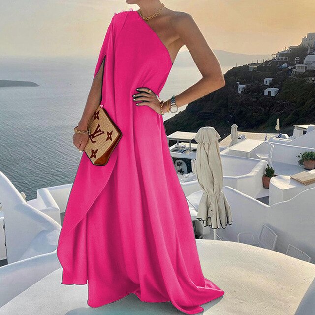 StellaCharm Flowing Off-Shoulder Maxi Dress for Elegant Occasions