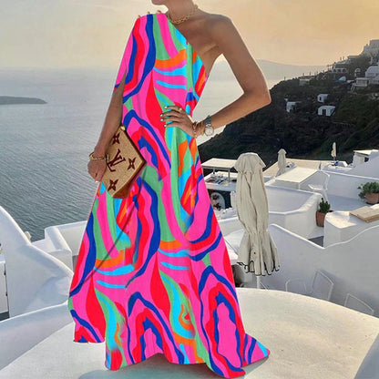 StellaCharm Flowing Off-Shoulder Maxi Dress for Elegant Occasions