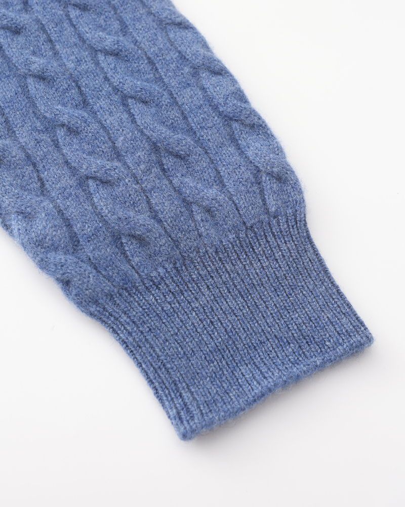 Polo de Cashmere 100% Tejido con Media Cremallera