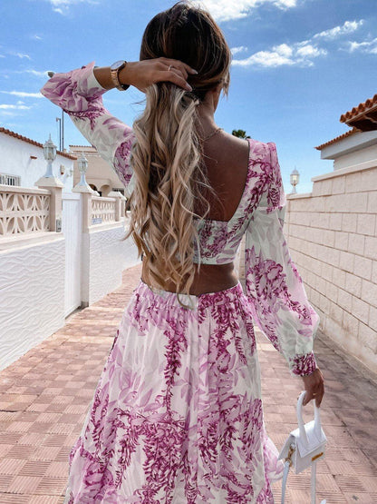 FloraElegance Sleeveless Boho Maxi Dress for Women