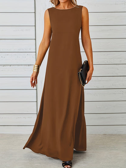 LinaElegance Women's Sleeveless Maxi Dress for Any Occasion