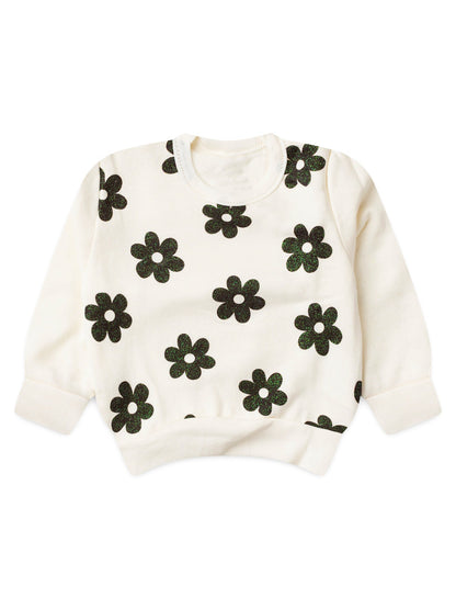 Conjunto Infantil Menina Moletom Peluciado Flores