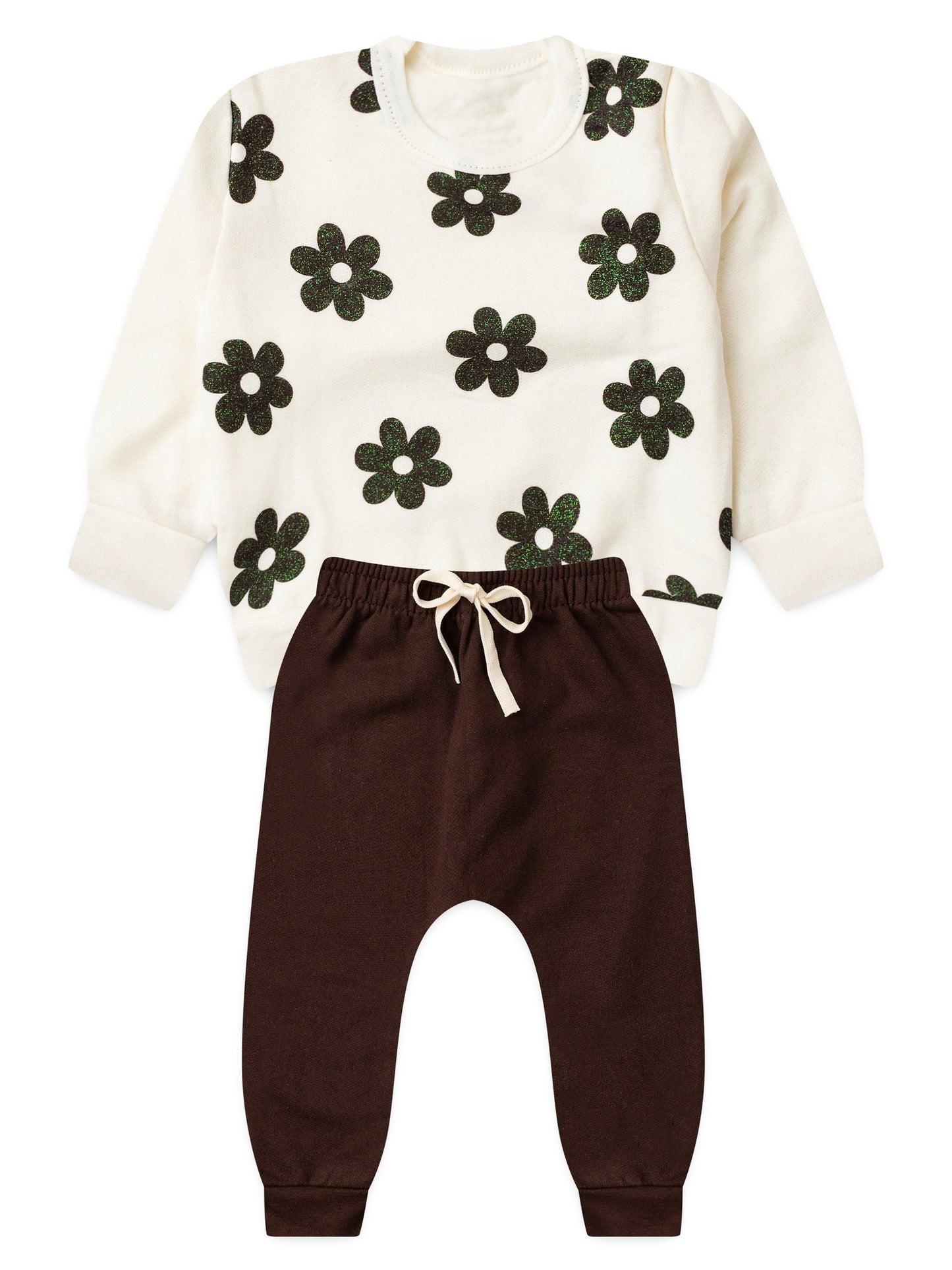 Conjunto Infantil Menina Moletom Peluciado Flores