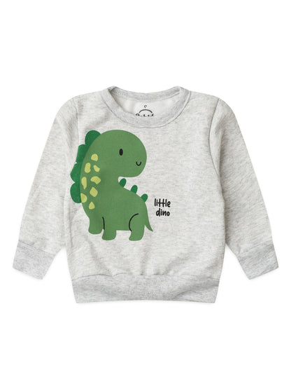 Conjunto Infantil Menino Moletom Peluciado Bebê Dinossauro