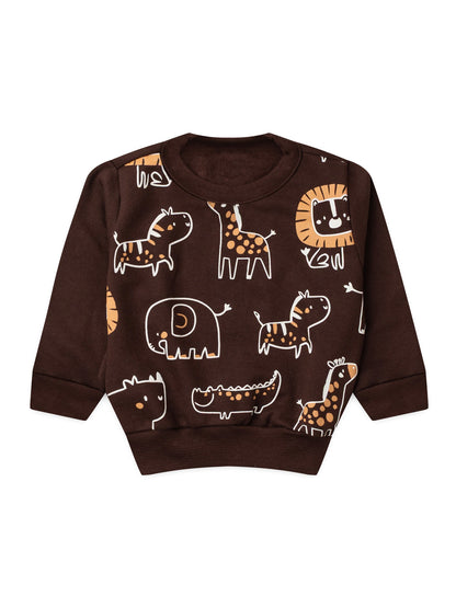 Conjunto Infantil Menino Moletom Peluciado Bichos