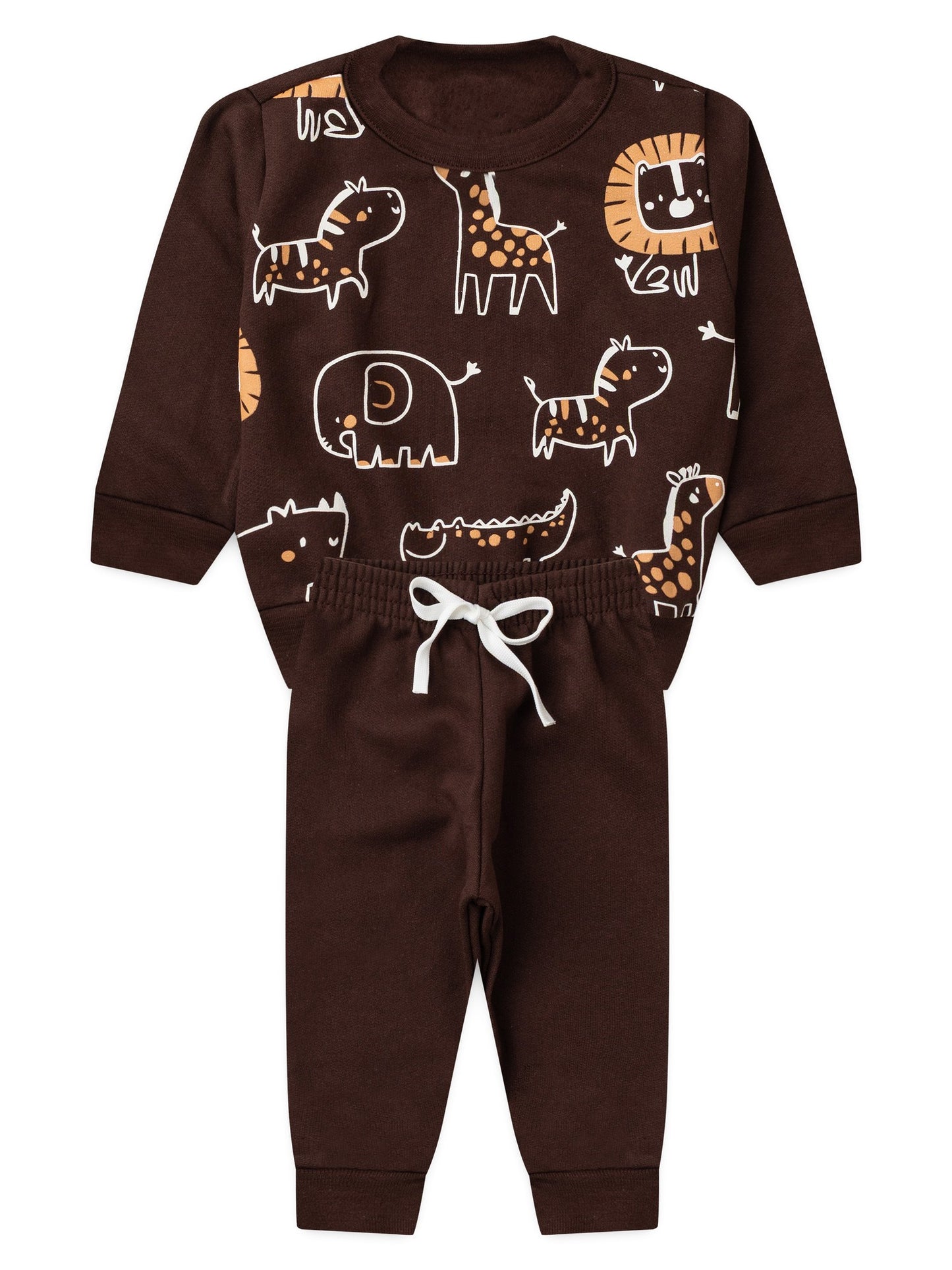 Conjunto Infantil Menino Moletom Peluciado Bichos
