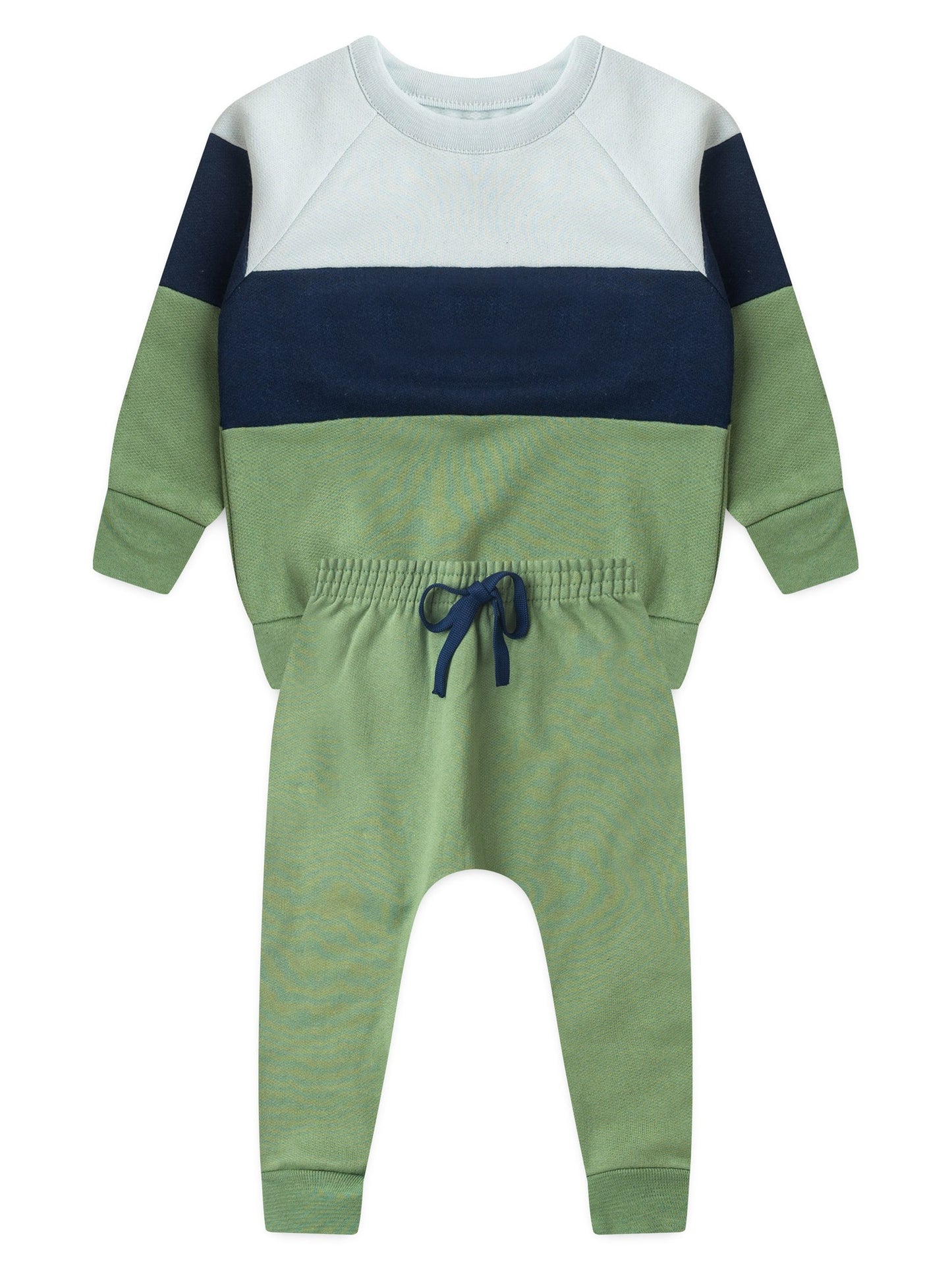 Conjunto Infantil Menino Moletom Peluciado Verde Floresta
