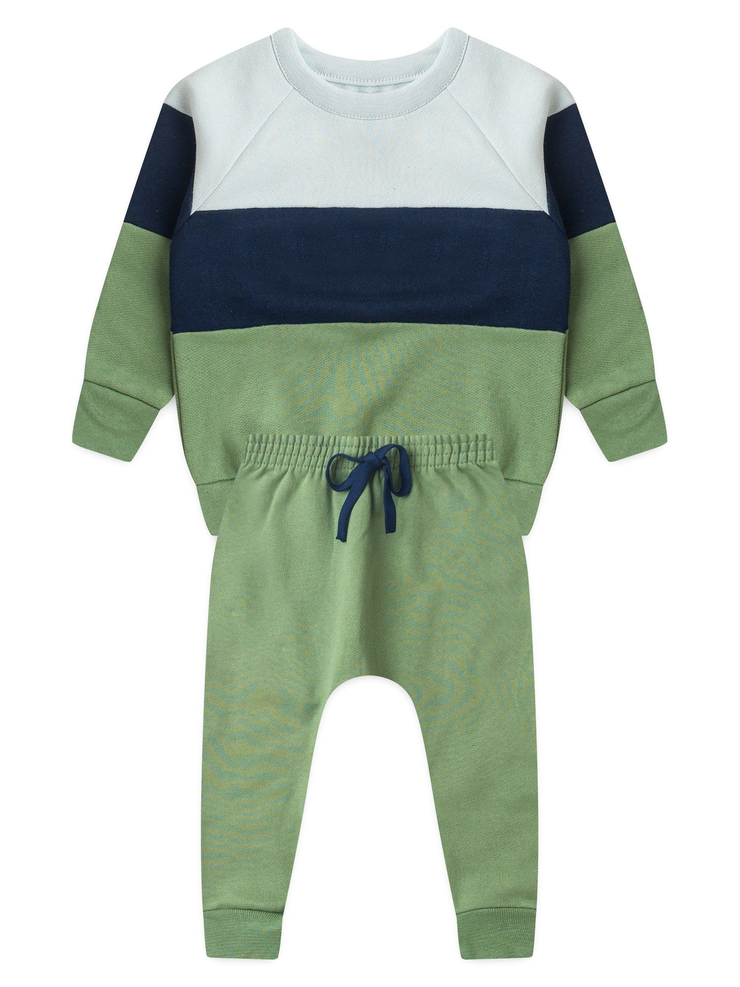 Conjunto Infantil Menino Moletom Peluciado Verde Floresta