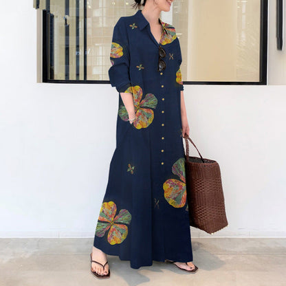 Isabella Grace Vintage Floral Maxi Dress for Women