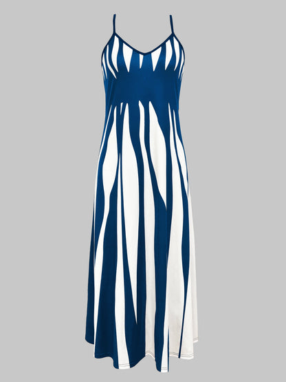 SophiaShades Women's Striped Maxi Dress – Effortless Elegance