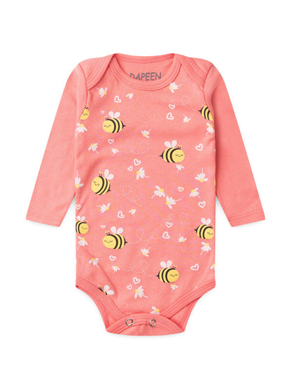 Kit Body Bebê Menina Suedine Abelha