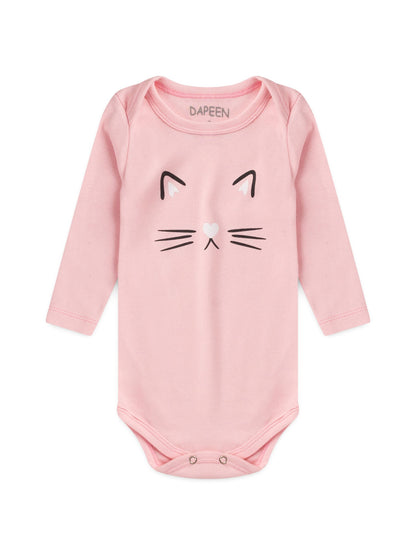 Kit Body Bebê Menina Suedine Cat