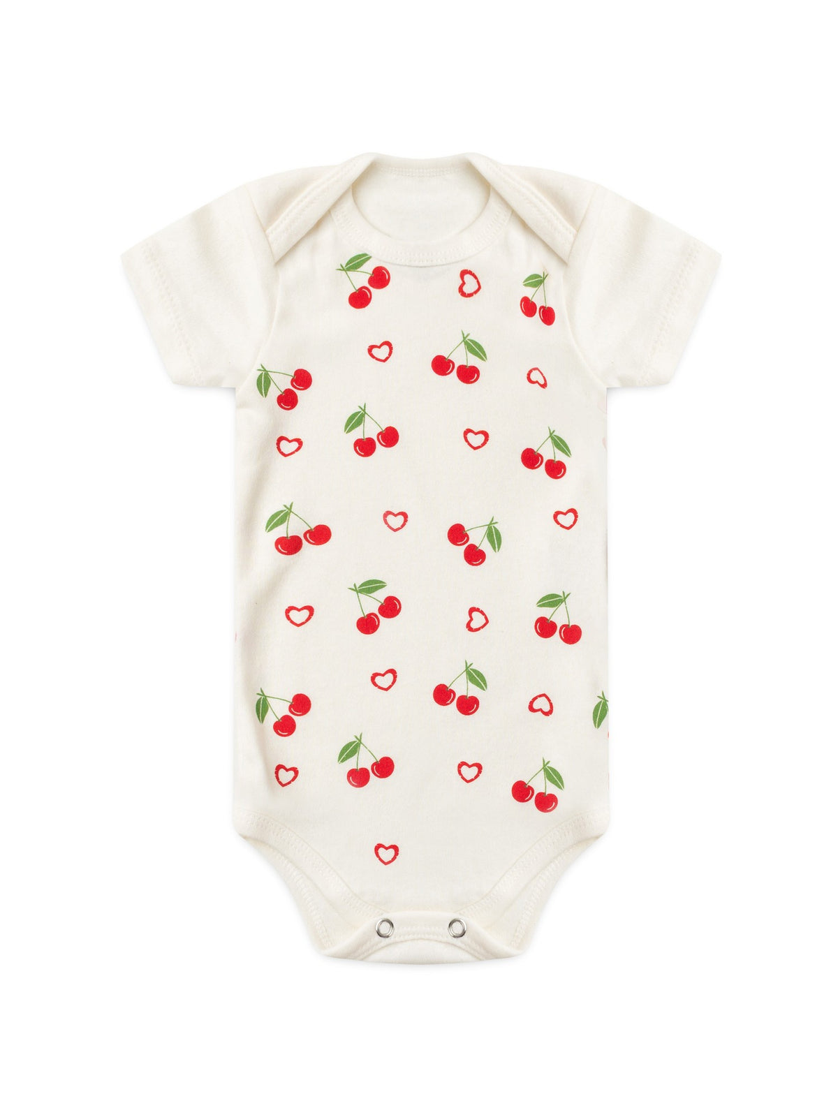 Kit Body Bebê Menina Suedine Cereja