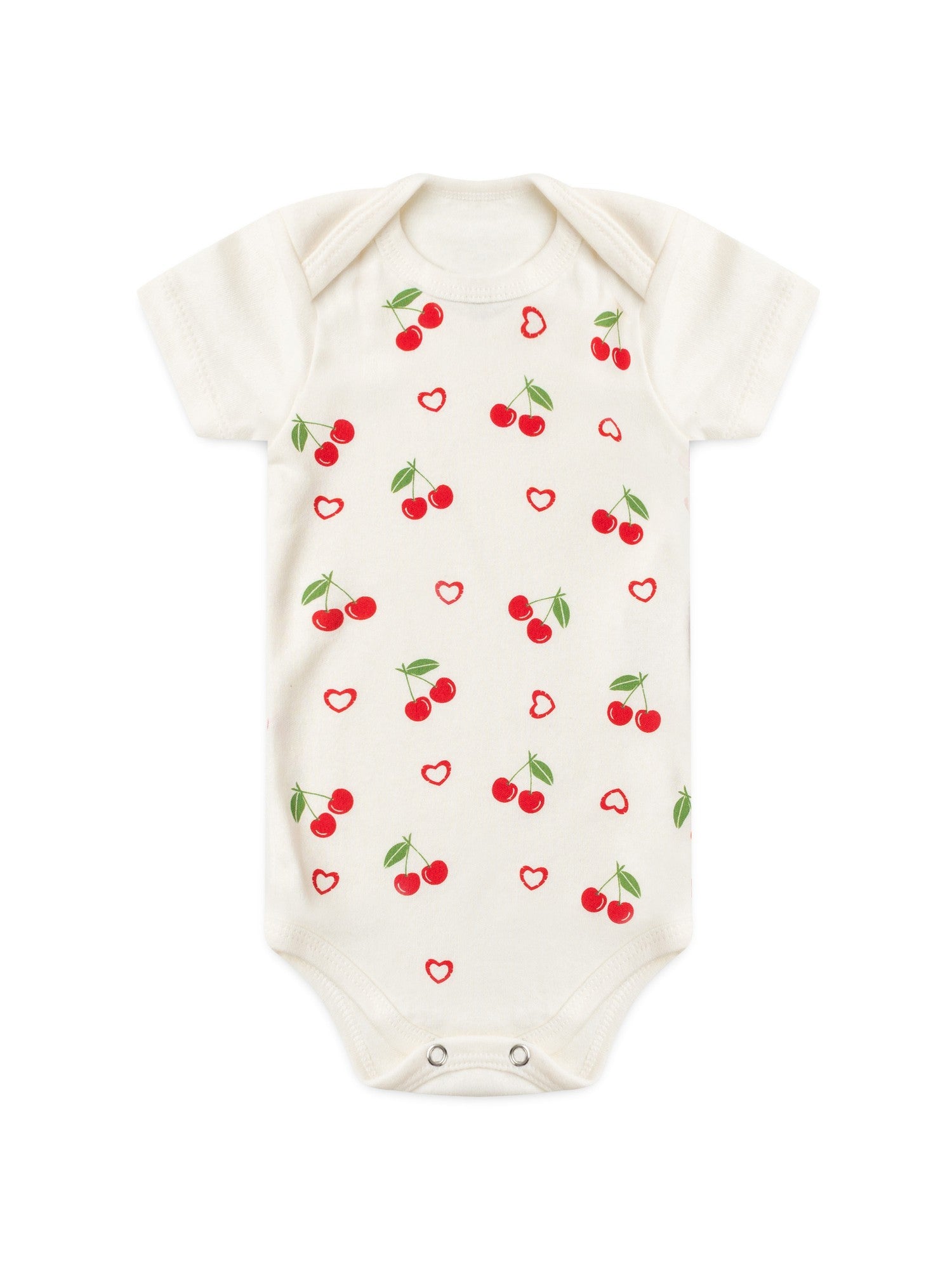 Kit Body Bebê Menina Suedine Cereja