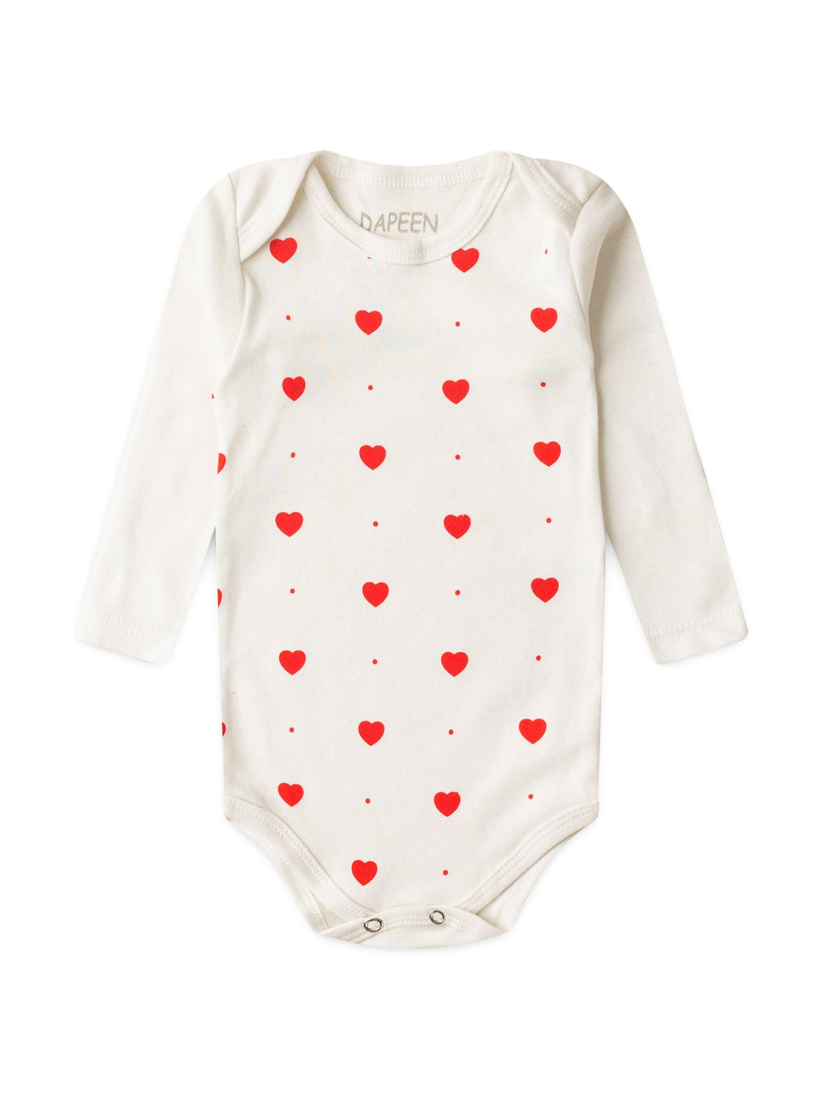 Kit Body Bebê Menina Suedine Coração Off White