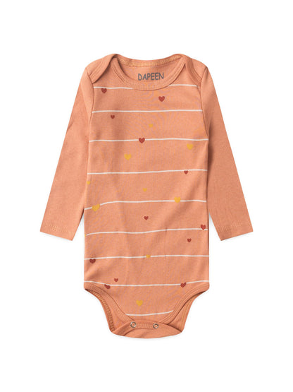 Kit Body Bebê Menina Suedine Corações
