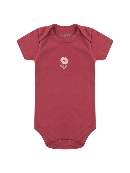 Kit Body Bebê Menina Suedine Flowers