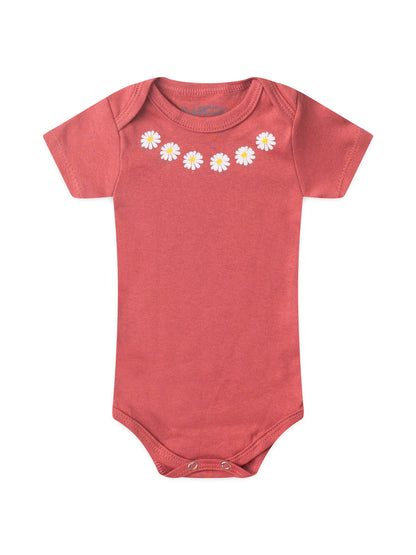 Kit Body Bebê Menina Suedine Joaninhas e Flores
