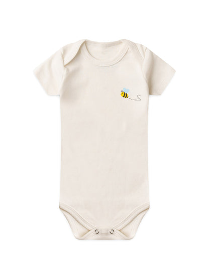 Kit Body Bebê Menina Suedine Mini Abelha
