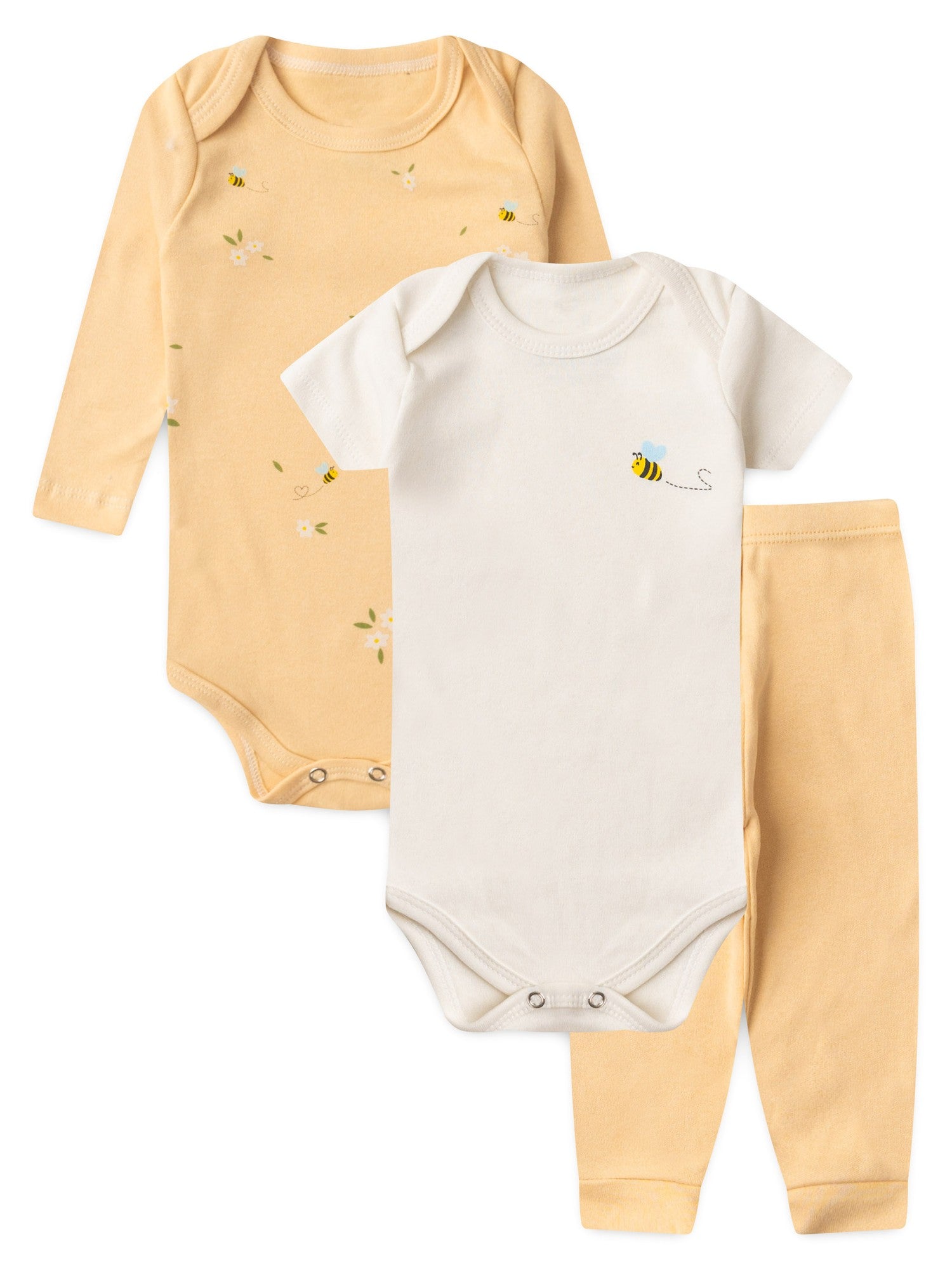 Kit Body Bebê Menina Suedine Mini Abelha