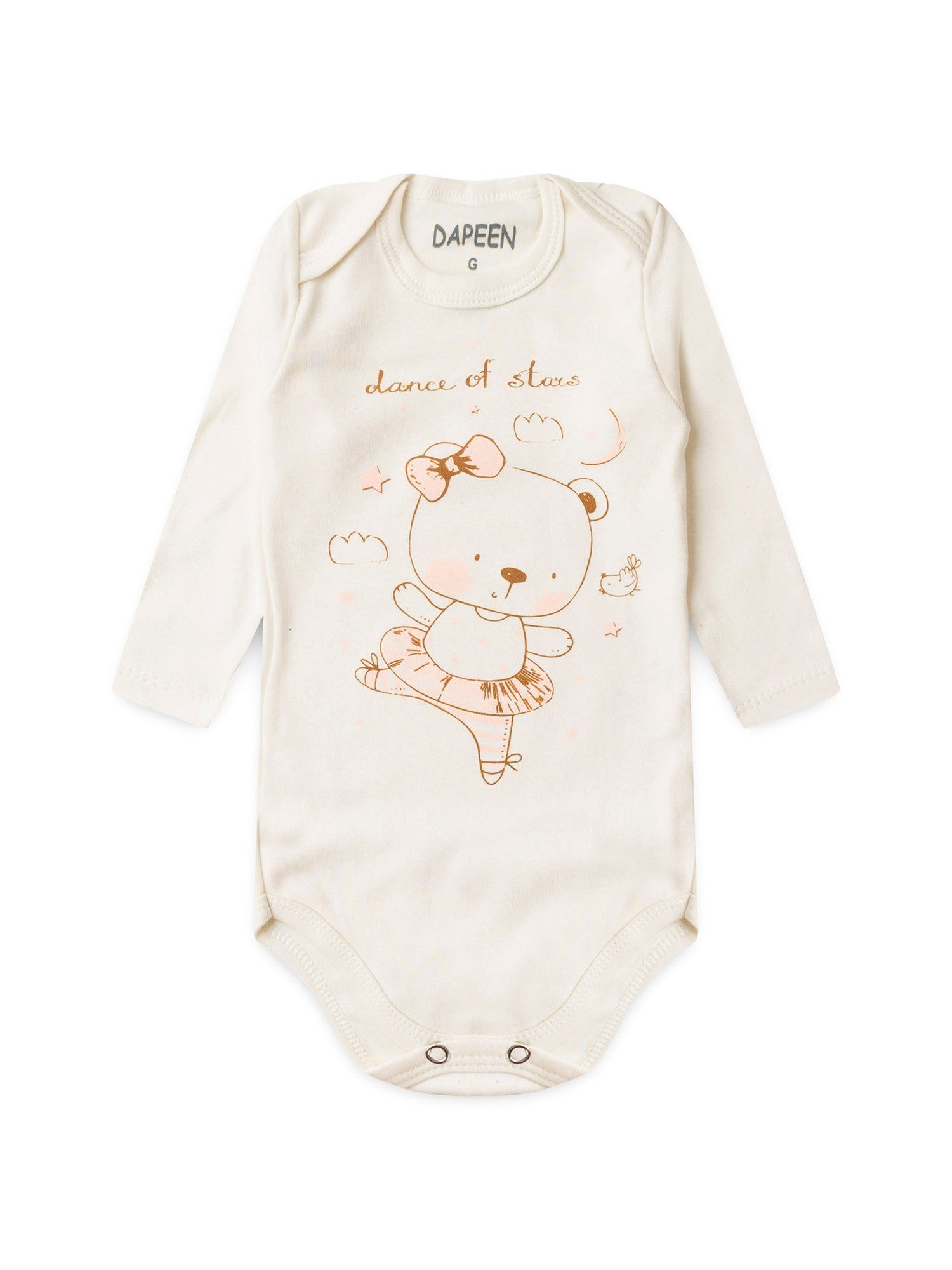 Kit Body Bebê Menina Suedine Ursa Bailarina