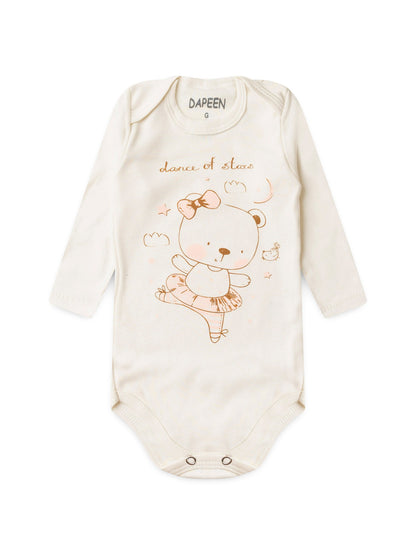 Kit Body Bebê Menina Suedine Ursa Bailarina