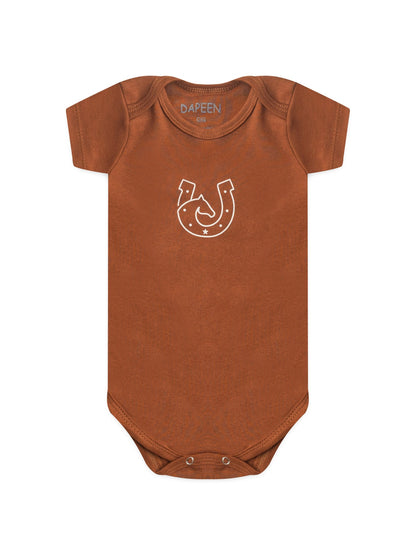 Kit Body Bebê Menino Suedine Cavalos