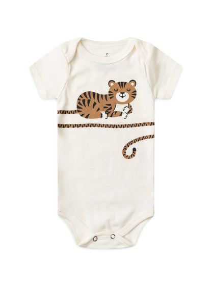 Kit Body Bebê Unissex Suedine Baby Tiger