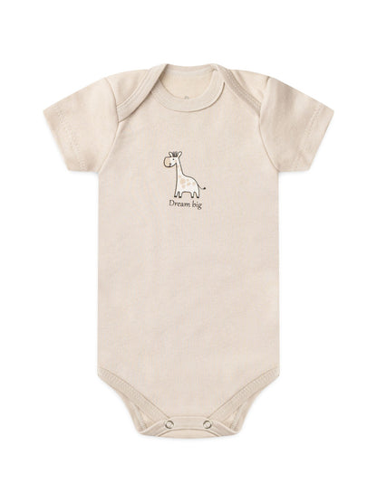 Kit Body Bebê Unissex Suedine Mini Girafinhas