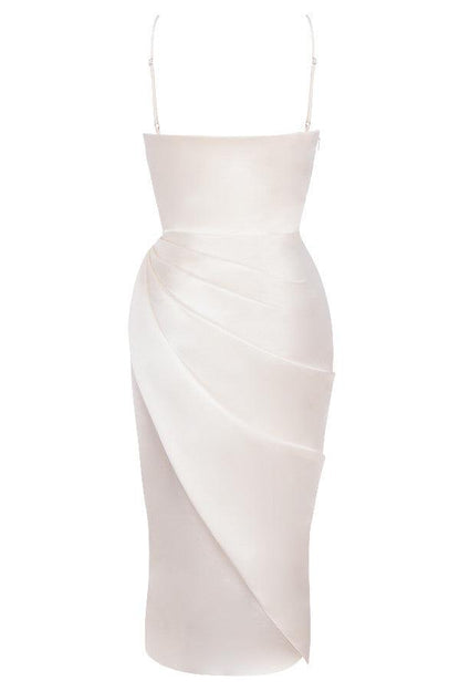 Luxora Women's Satin Corset Maxi Gown
